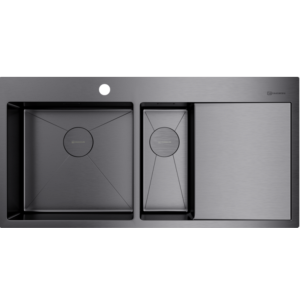 Мойка кухонная Omoikiri Akisame 100 левая Вороненая сталь 4973103