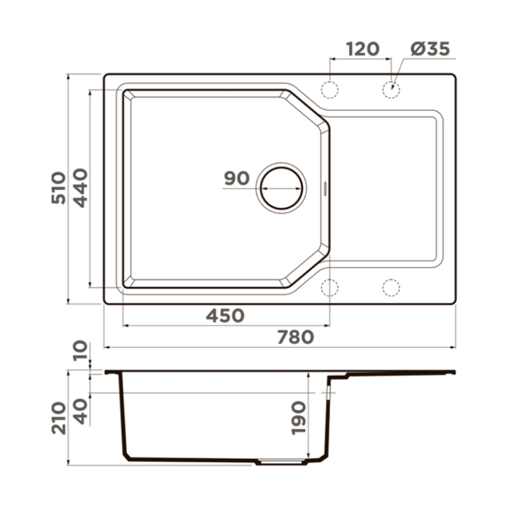 Мойка кухонная Omoikiri Yonaka 78 Ваниль 4993335 — изображение 4