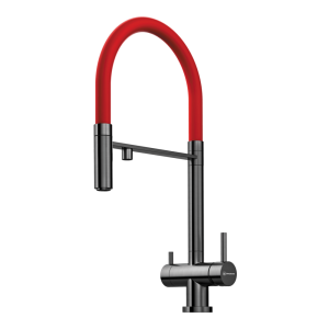 Смеситель для кухни Omoikiri Kanto Вороненая сталь / Красный 4994013