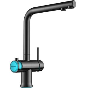 Смеситель для кухни Omoikiri Hotaru Вороненая сталь / Голубой 4994029