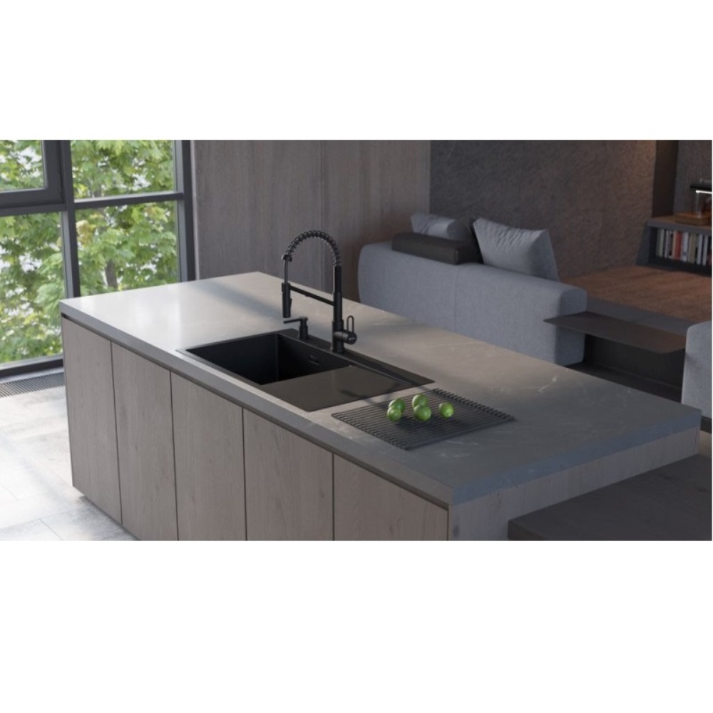Мойка кухонная Omoikiri Akisame 86 левая Графит 4997043 — изображение 3